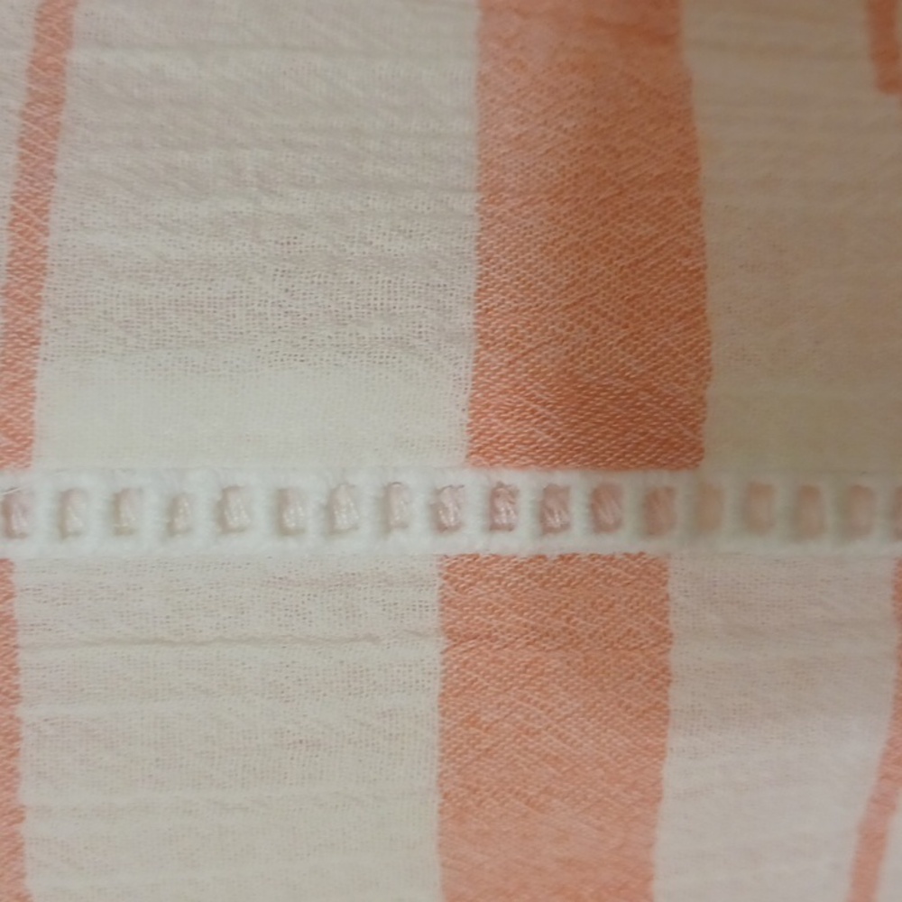 Matilda Jane sz S, Peachy Pink & Cream Horizontal Stripe Tunic with Tie Front - Picture 5 of 10